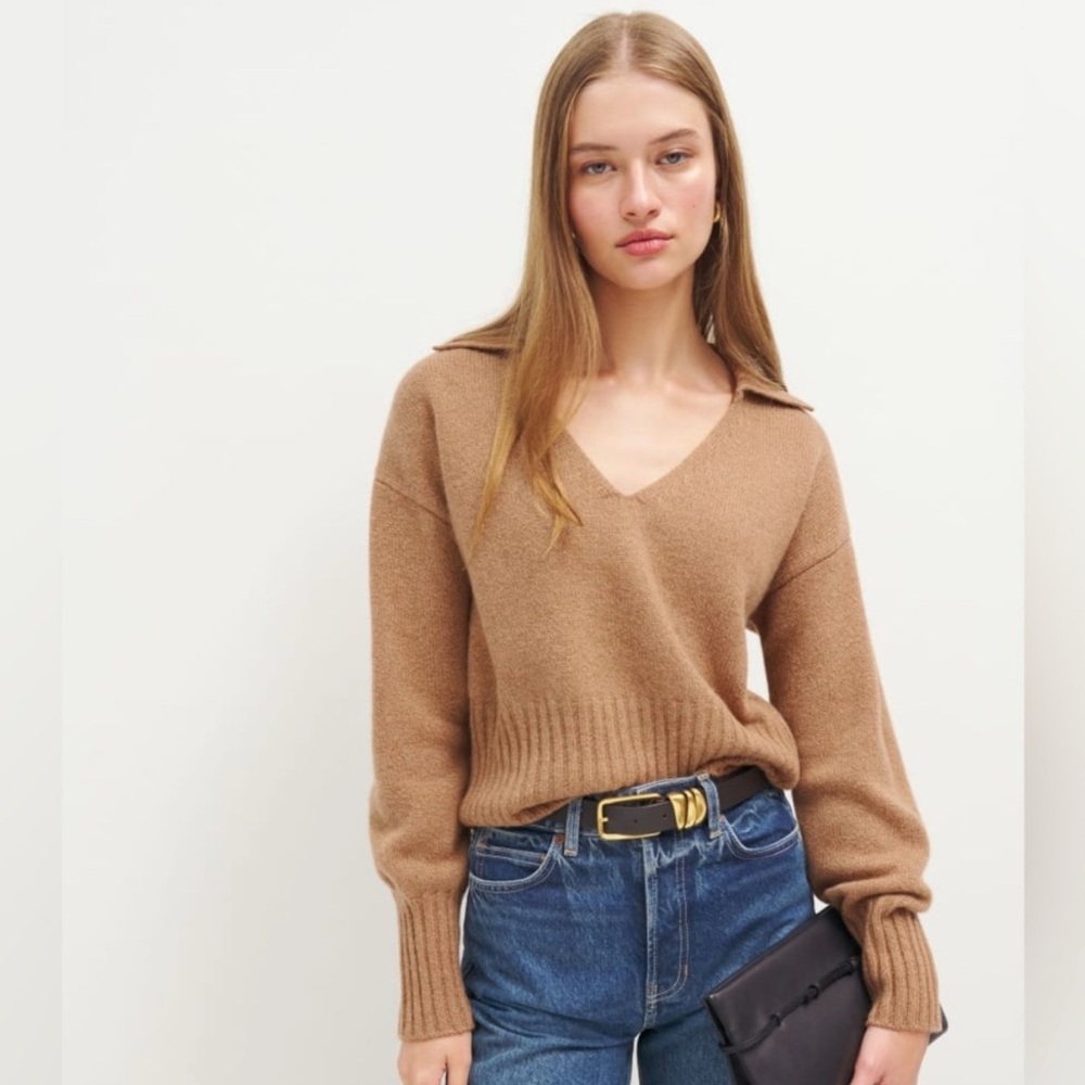 Beckie Cashmere Collared Sweater